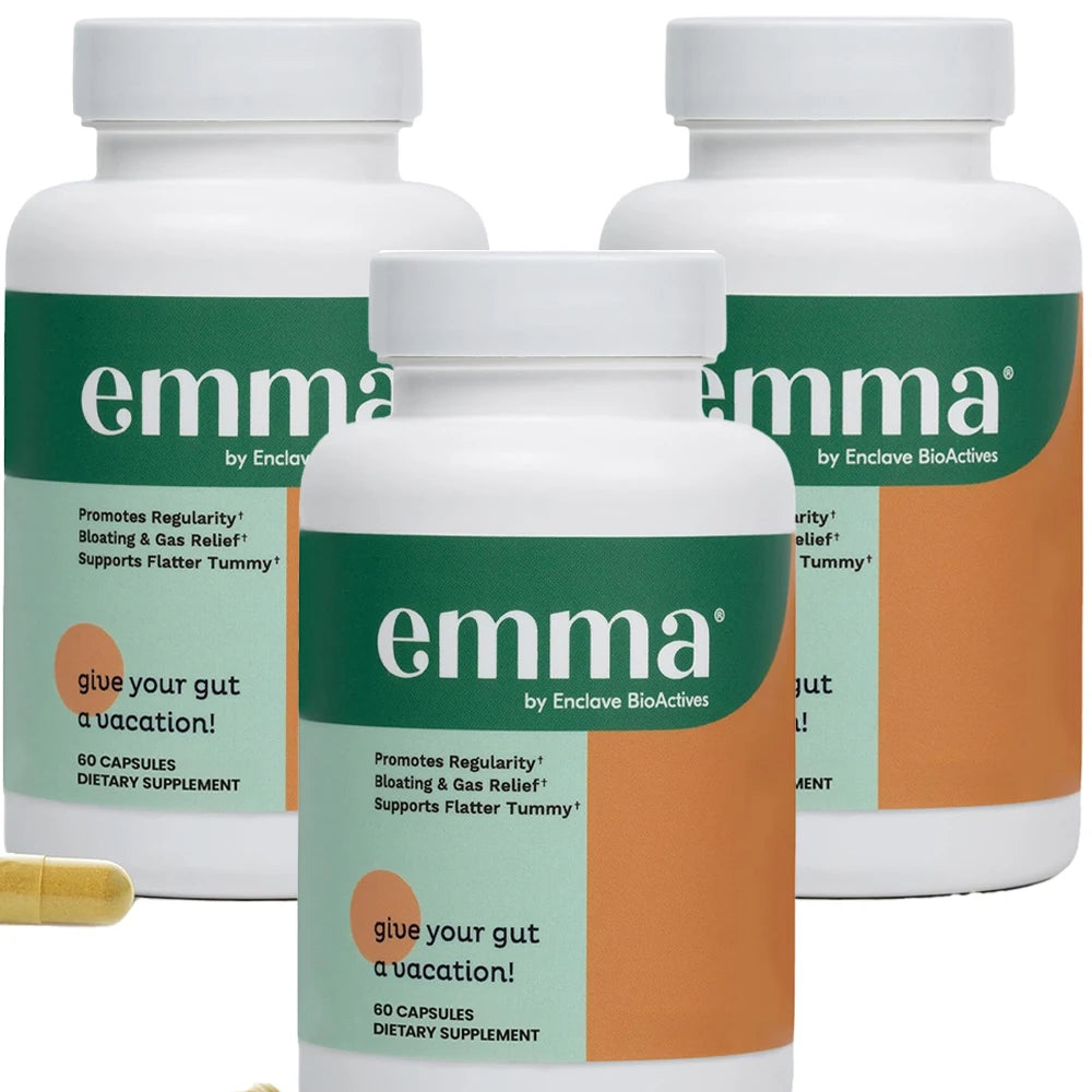 Emma Gut Health Relief Supplement for women and men, Gut and Digestive support capsules for constipation, bloating & gas relief