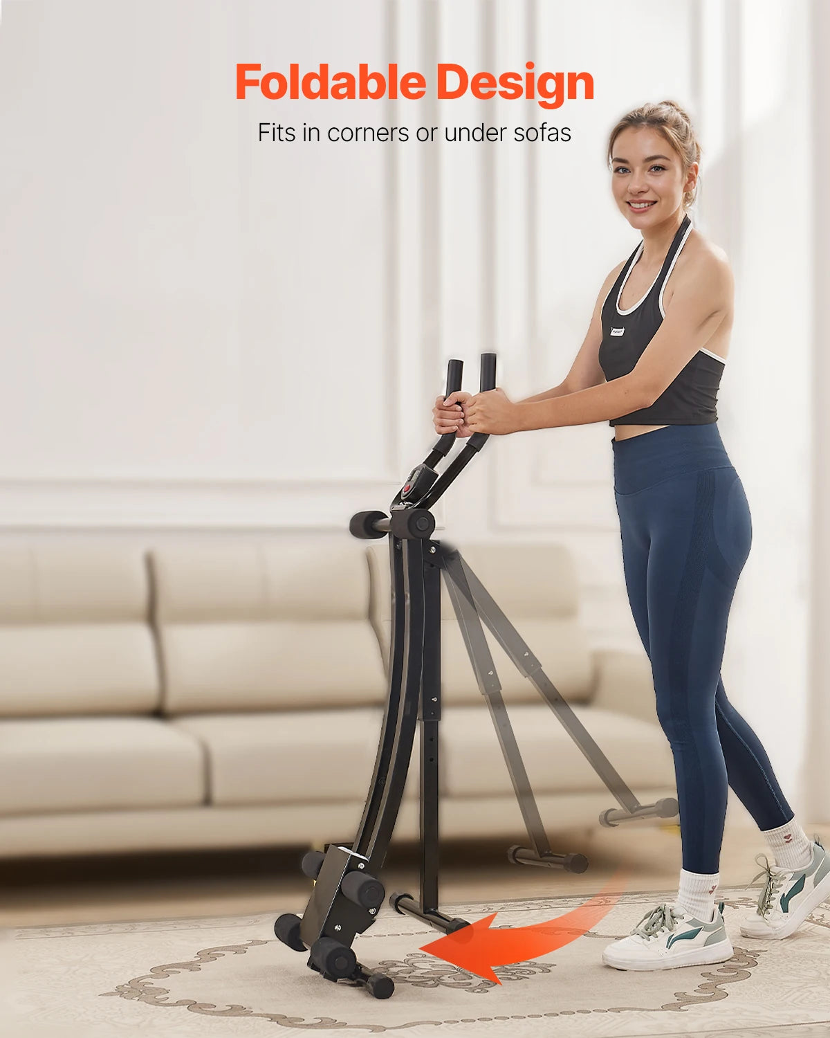 VEVOR AB Workout Machine Ab Workout Equipment 440 lbs Weight Capacity Strength Training Ab Cruncher Foldable Fitness Exerciser