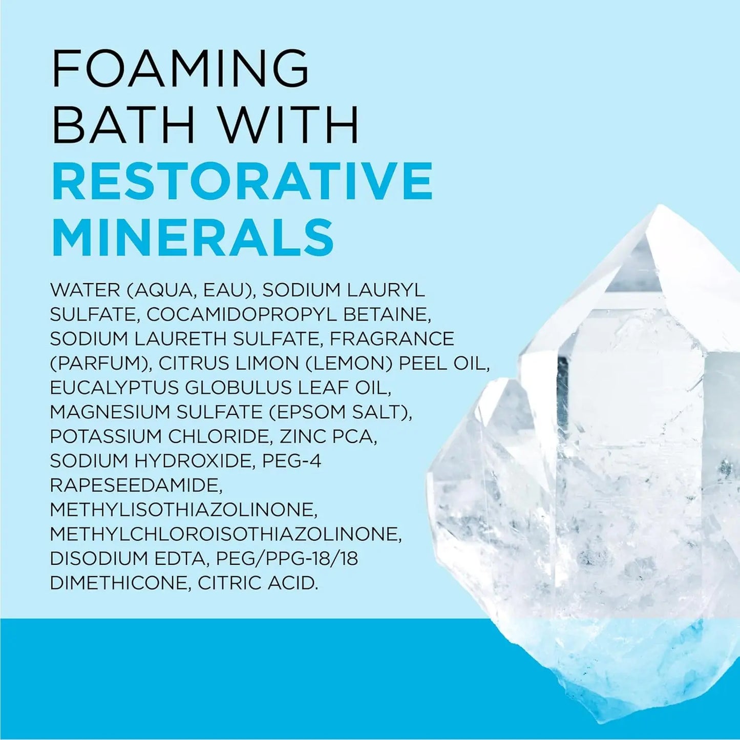 Foaming Bath with Pure Epsom Salt, Restorative Minerals & Essential Oils for Relaxing Bubble Bath, 62.5 fl oz