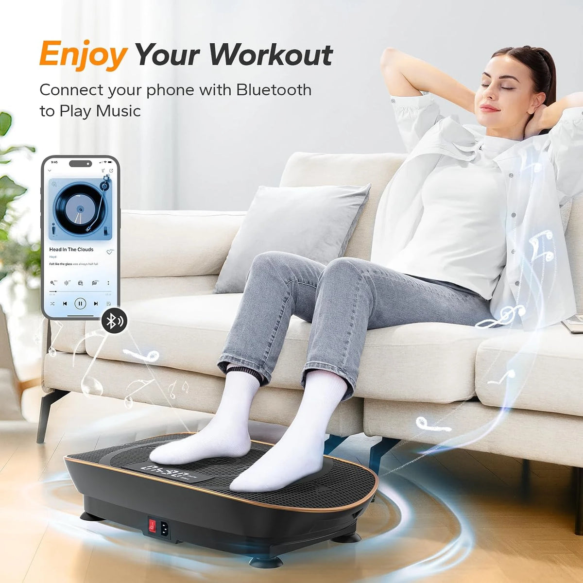 MERACH Vibration Plate Exercise Machine Whole Body Workout Power Vibrate Fitness Platform Vibration Weight Loss&Shaping