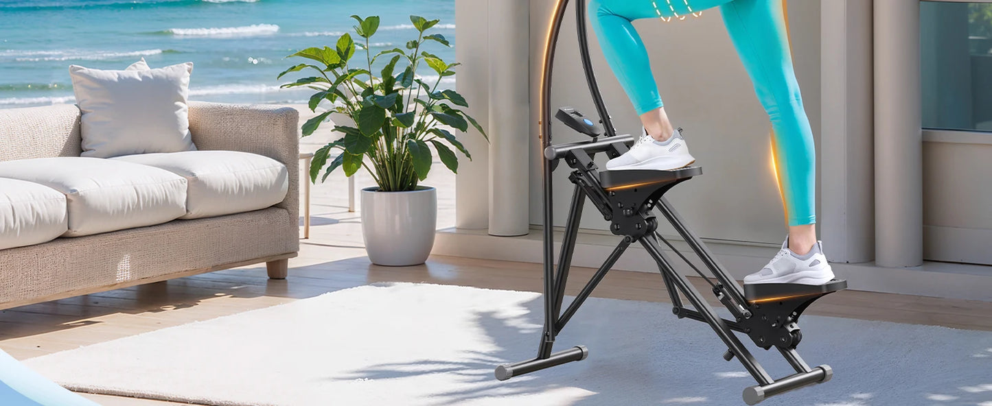 MERACH Stair Stepper for Home Gym New Version for Full-Body Workout Compact Folding Stair Climber with Extended Step Range