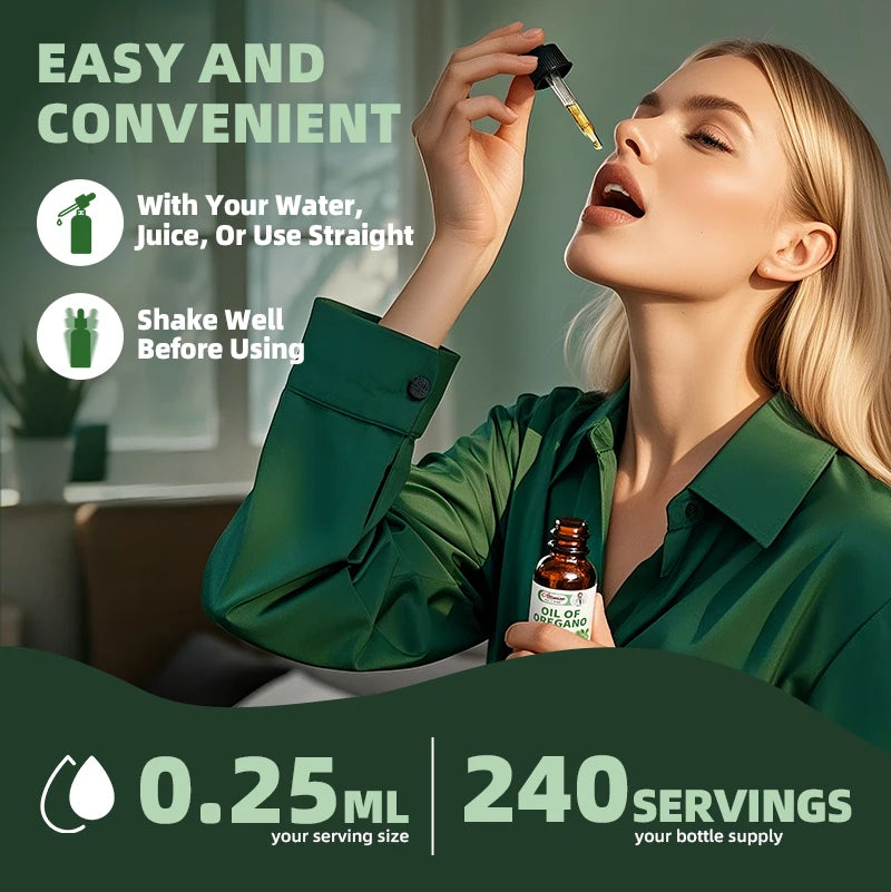 Alliwise 60ML Organics Oregano Oil Drops with Vitamin E & Black Cumin Seed Oil for Immune Support Digestive Health Respiratory Health Support Cleanse & Detox Support Promotes Healthy Flora Balance