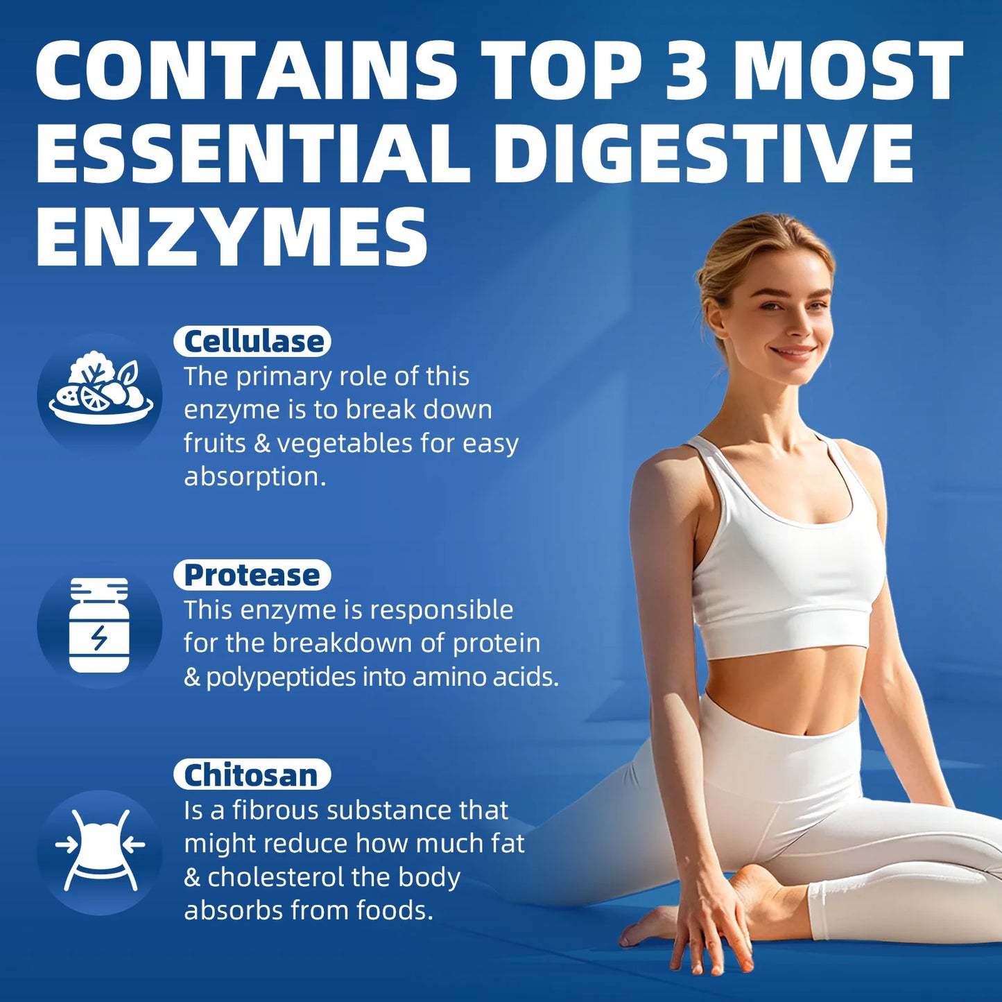GPGP GreenPeople 120PCS Probiotics Digestive Enzymes Help Digestion Health for Women & Men Supports Gut Flora & Regularity Support Occasional Constipation