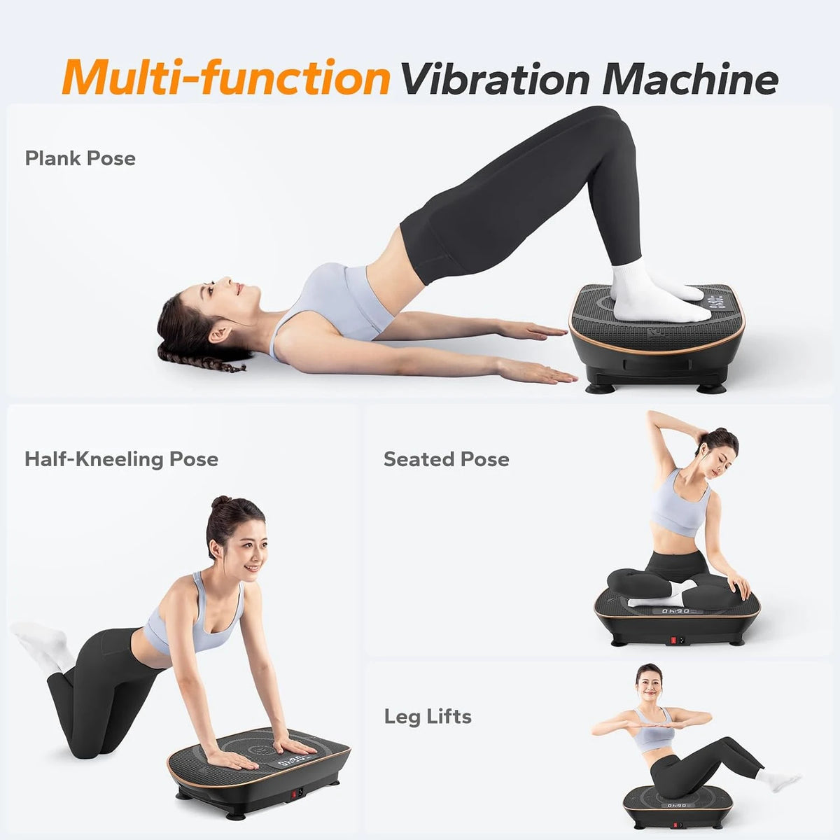 MERACH Vibration Plate Exercise Machine Whole Body Workout Power Vibrate Fitness Platform Vibration Weight Loss&Shaping