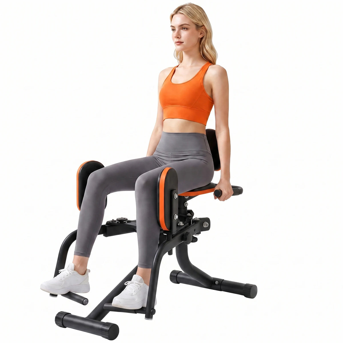 Foldable Home Hip Trainer Machine Dual-Motion Inner & Outer Thigh Sculptor, Unisex Home Gym Equipment for Home Workout