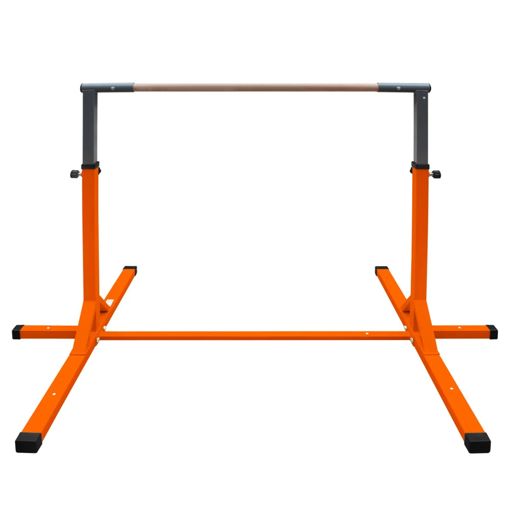 Adjustable Height Orange Gymnastics Bar for Kids Aged 3+ for Home Junior Training Kip Bar