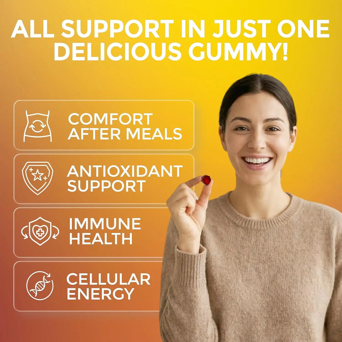 Apple Cider Vinegar Gummies Detox For Bloating and Constipation Slimming Fat Burning Digestive System Health