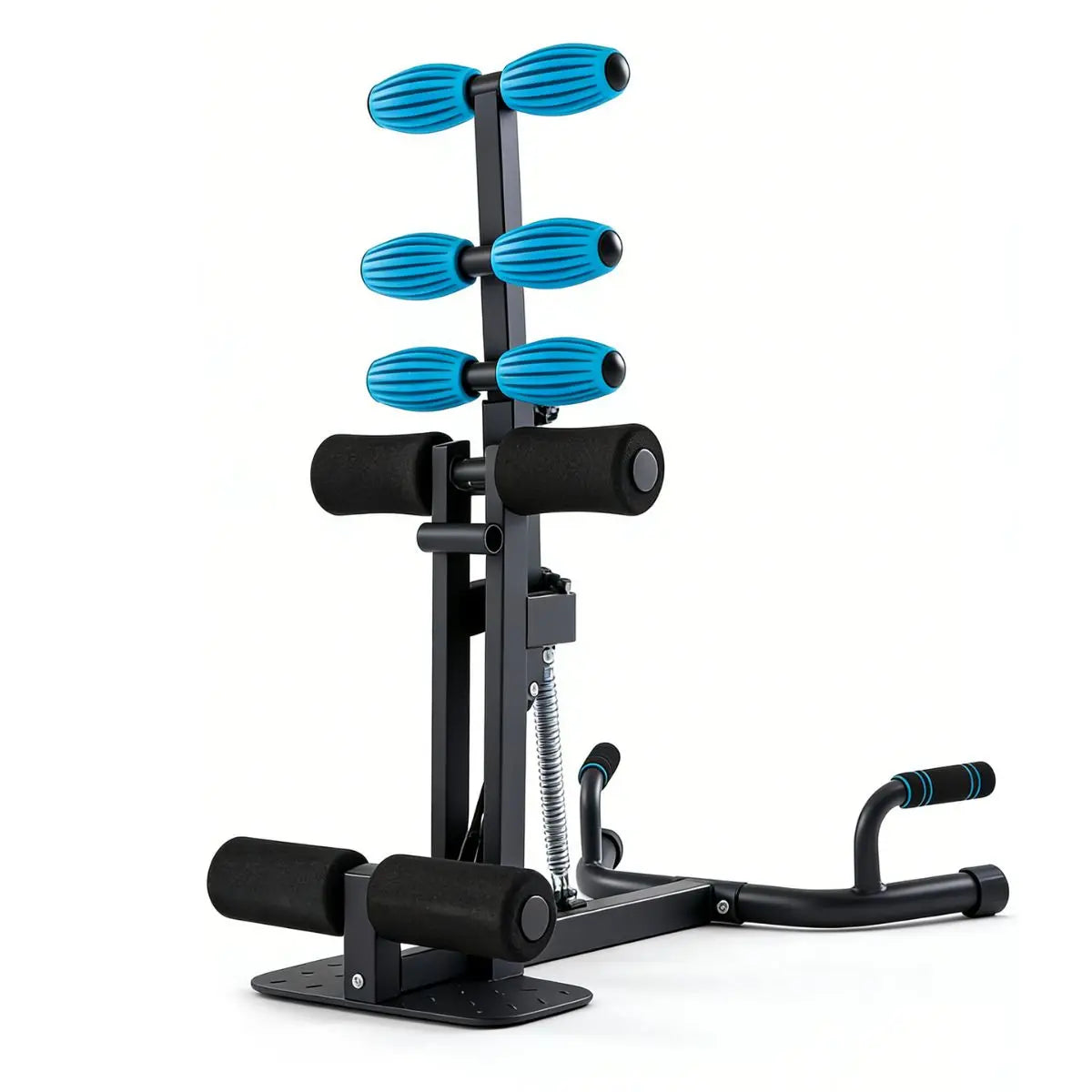 Squat Machine for Home Gym, Adjustable Glute Trainer & Leg Exercise Equipment, 5-Level Length 2-Level Height, 300lbs, Ab Workout, Easy Assembly