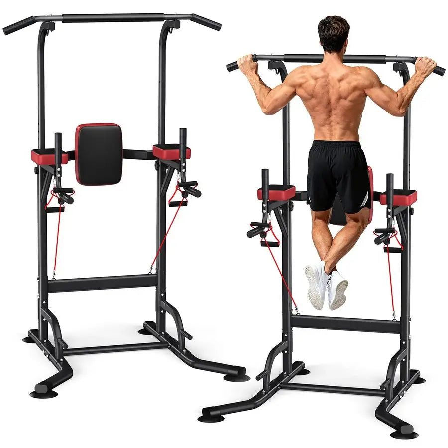 Power Tower Pull Up Bar Station, 450LBS Stable Power Tower Training HeavyDuty Fitness Equipment for Home Gym, Custom