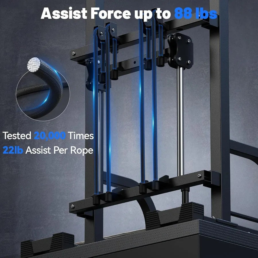 Power Tower Pull Up Bar Station, 450LBS Stable Pull Up Dip Station for Home Gym Strength Training Equipment