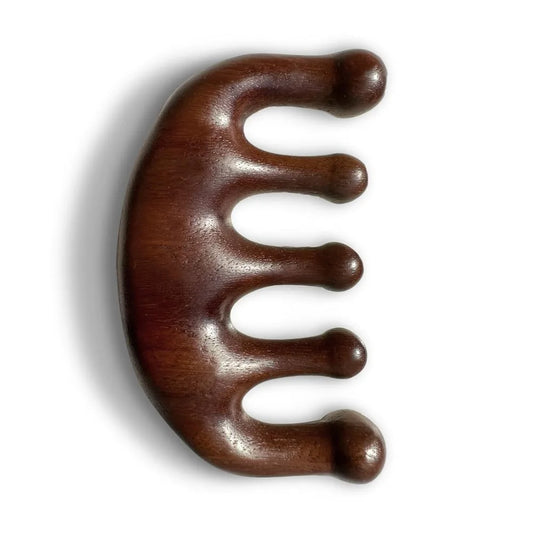 Handmade Natural Green Sandalwood Comb Wide Tooth Wooden Scalp Massager Hair Care Styling Detangling Brush for Men Women