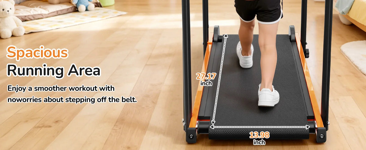 AKLUER Kids Walking Pad Treadmill - Non-Electric Indoor Exercise Equipment for Boys & Girls, Self-Propelled Fitness Toy with Front Padded Rails, Safe Active Play Gym for Home Use