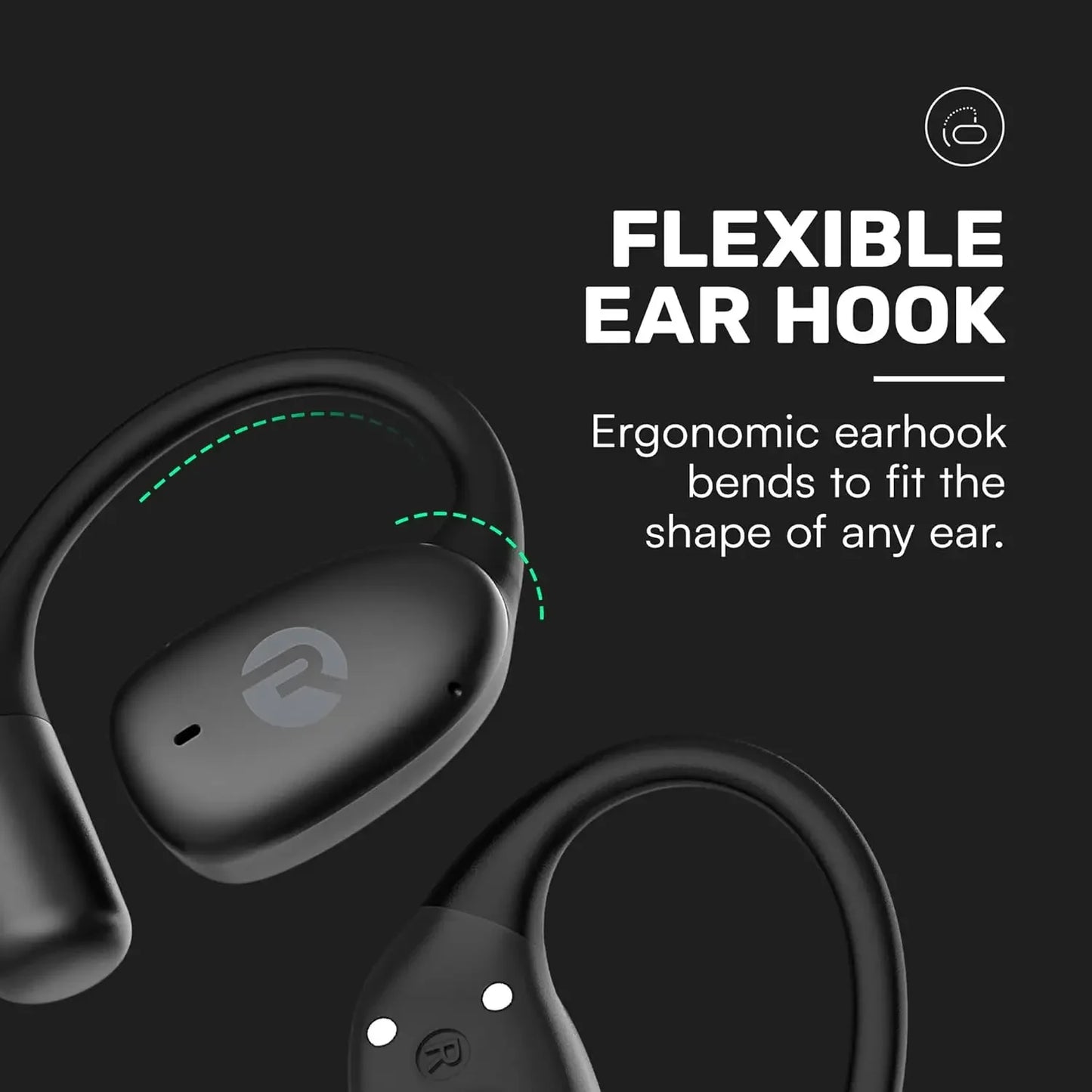 Raycon Essential Open Ear Earbuds – Open Ear Headphones, Earbuds Wireless Bluetooth, Sweat & Water-Resistant