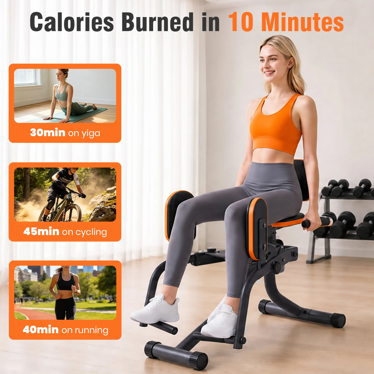 Foldable Home Hip Trainer Machine Dual-Motion Inner & Outer Thigh Sculptor, Unisex Home Gym Equipment for Home Workout