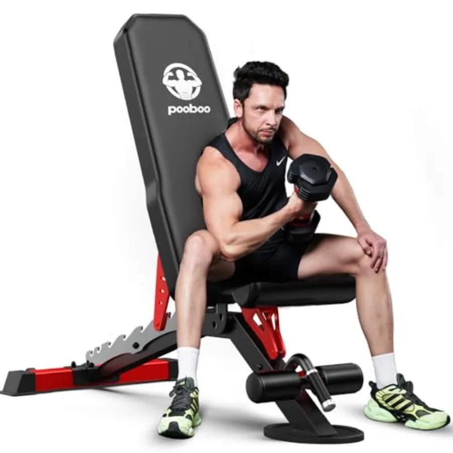 Weight Bench, Adjustable Workout Bench for Home, 1500LBS Weight Capacity Heavy Duty Strength Training Bench, Flat/Incline/Decli