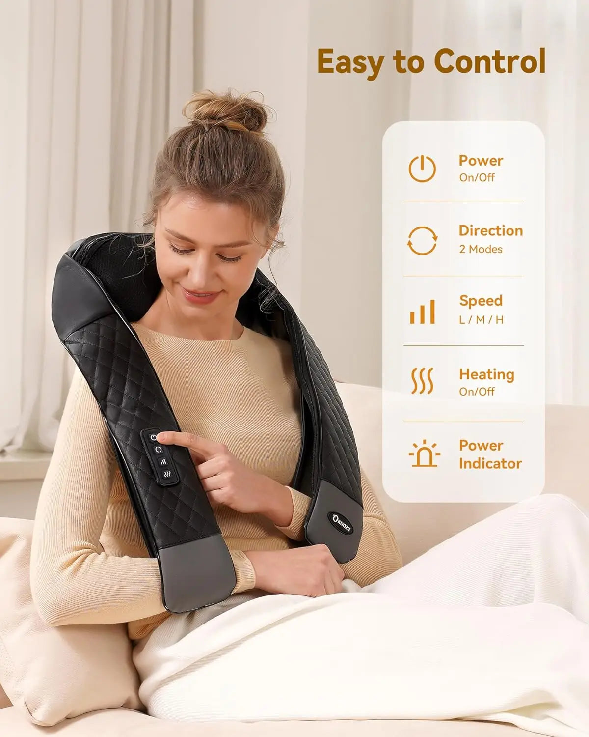Cordless Neck & Back Massager with Heat, 4D Deep Tissue Kneading, Full Body Muscle Pain Relief, Ergonomic Design, 2026 Upgraded