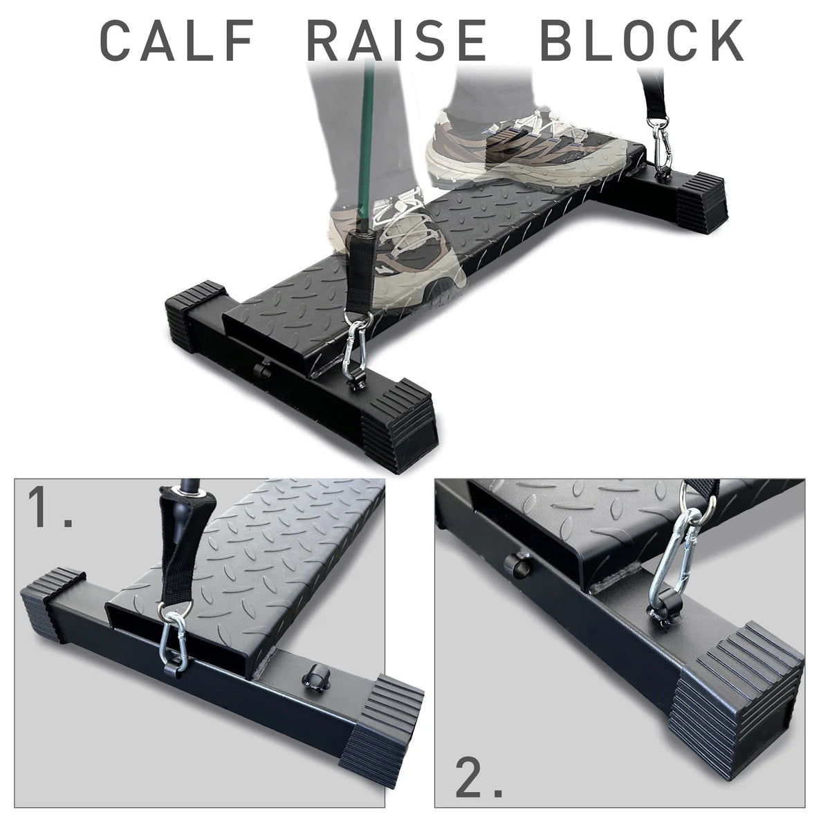 Multifunctional Steel Calf Raise Bar, Wide Standing Calf Raise Block for Calves Stretching, Foot Stretch Platform, Anti-Slip Squ