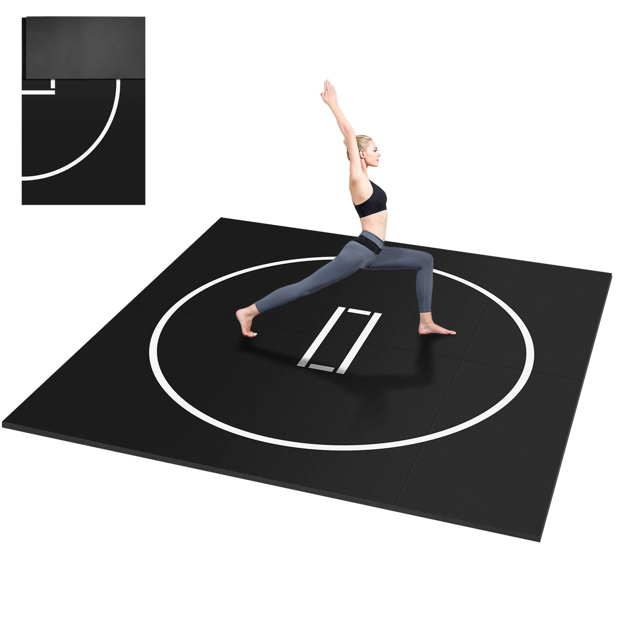 Wrestling Mat with 3cm Thickness Punching Mat 10 X 10ft/10 X 6.6ft/10 X 5ft for Yoga BJJ MMA Grappling Judo Boxing Martial Art