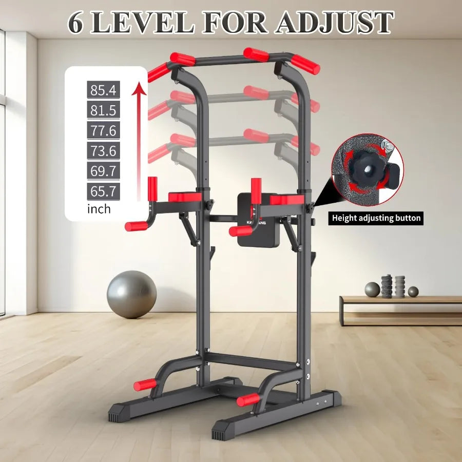 Power Tower Dip Station, Multi-Function Assistive Trainer Pull Up for Home Gym Muscle Building and Beginner Exercises,Load 450LB