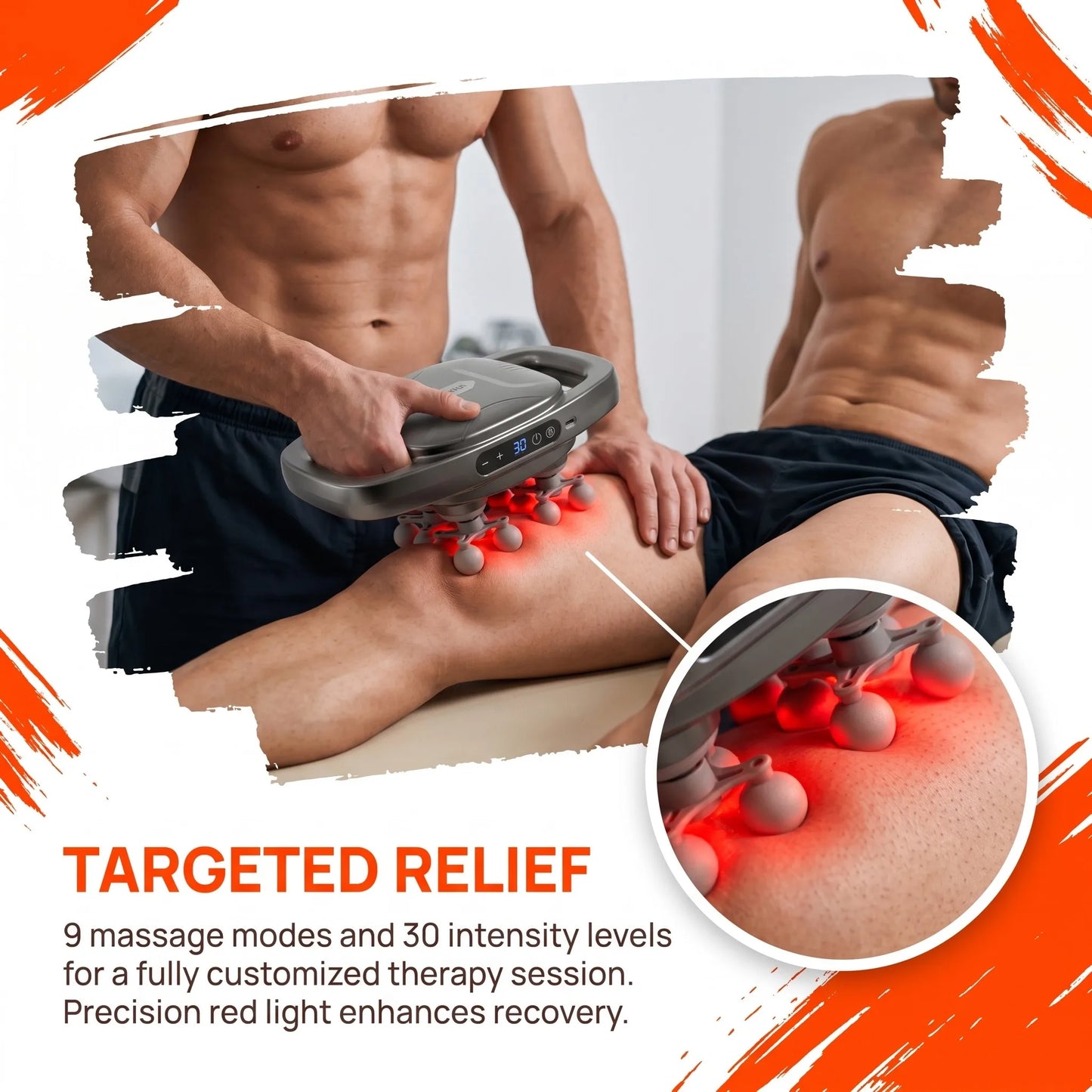 16 Head LCD Electric Massage Gun Quiet Cordless Deep Tissue Muscle Massager For Body Neck Back Relaxation Fitness
