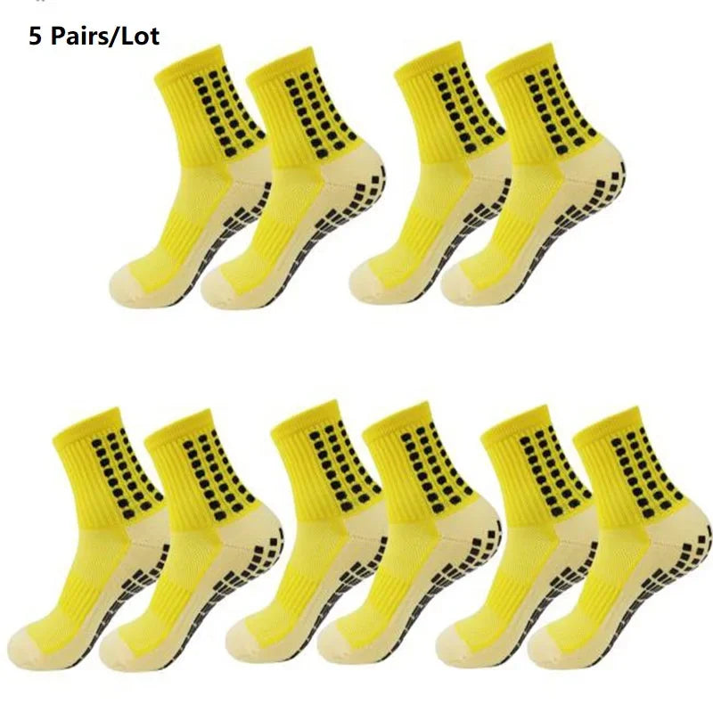 1/5/10/20 pair of football socks sports socks men's mid-calf socks silicone non-slip dot socks basketball yoga socks