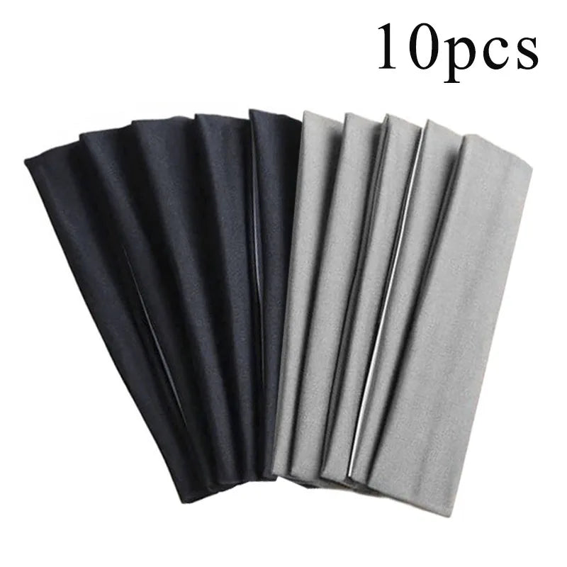 10 Pcs Elastic HairBand Fashion Headbands For Women Solid Color Sports Running Fitness Yoga Hair Bands Makeup Hair Accessories