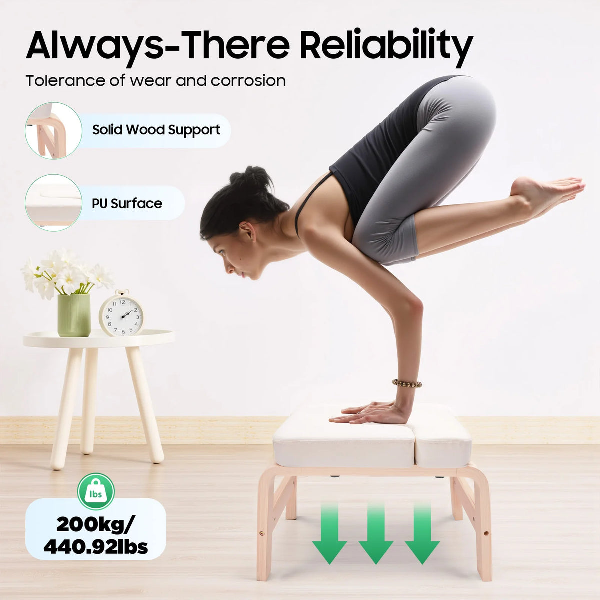 Yoga Headstand, Assistant Inversion Bench, Body Shaping Invert Stool, Chair Body Coordination for Gymnasts 64*36*40cm