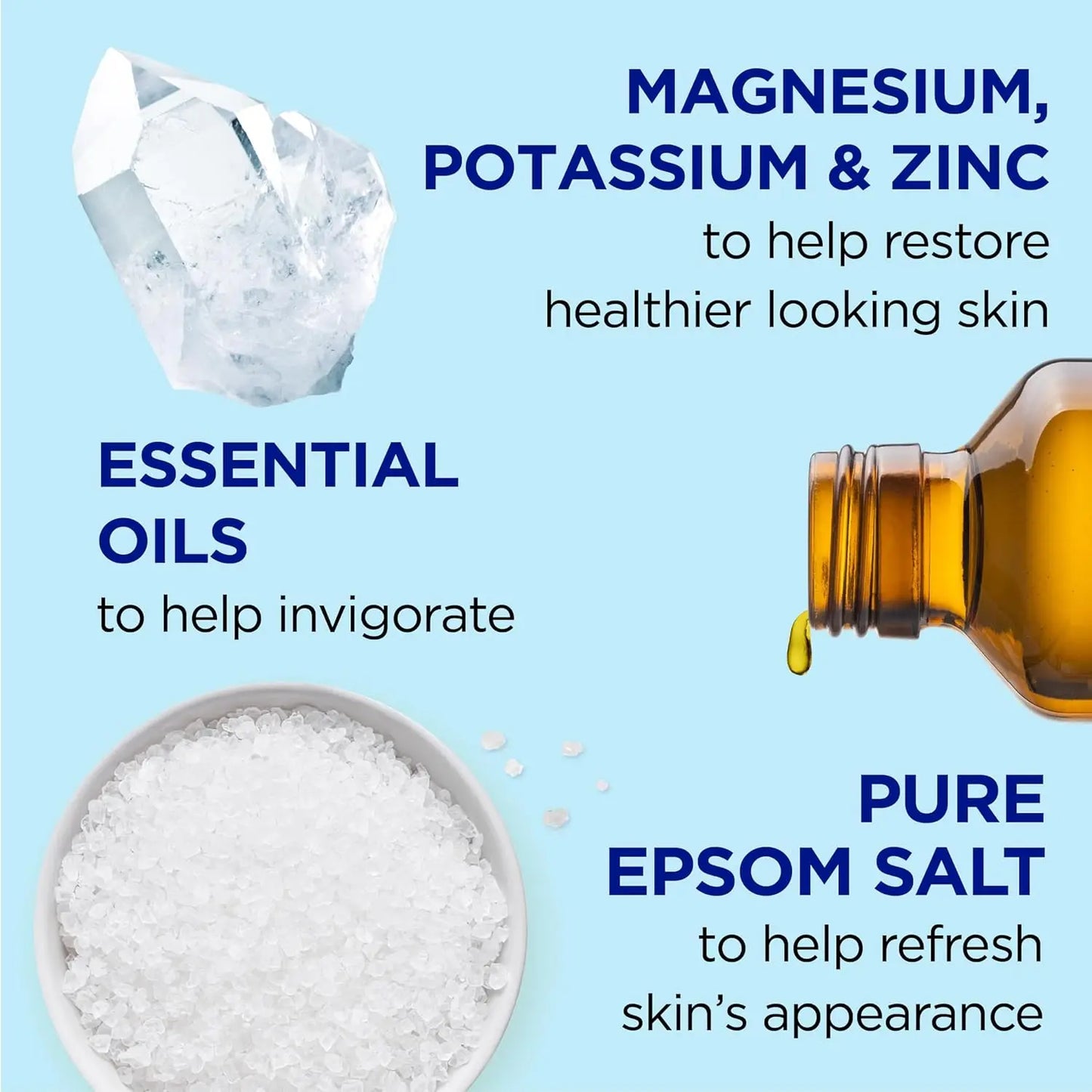 Foaming Bath with Pure Epsom Salt, Restorative Minerals & Essential Oils for Relaxing Bubble Bath, 62.5 fl oz