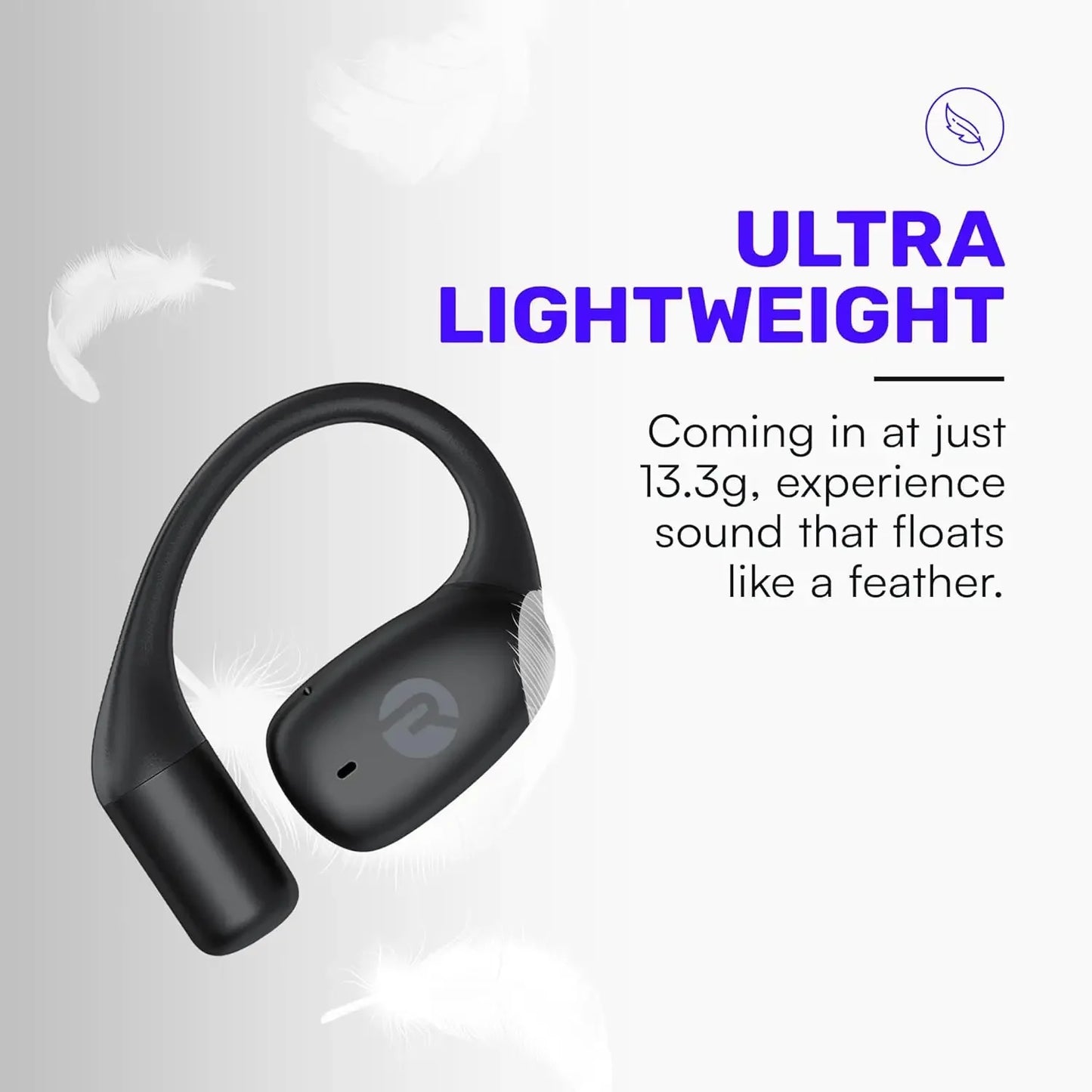 Raycon Essential Open Ear Earbuds – Open Ear Headphones, Earbuds Wireless Bluetooth, Sweat & Water-Resistant