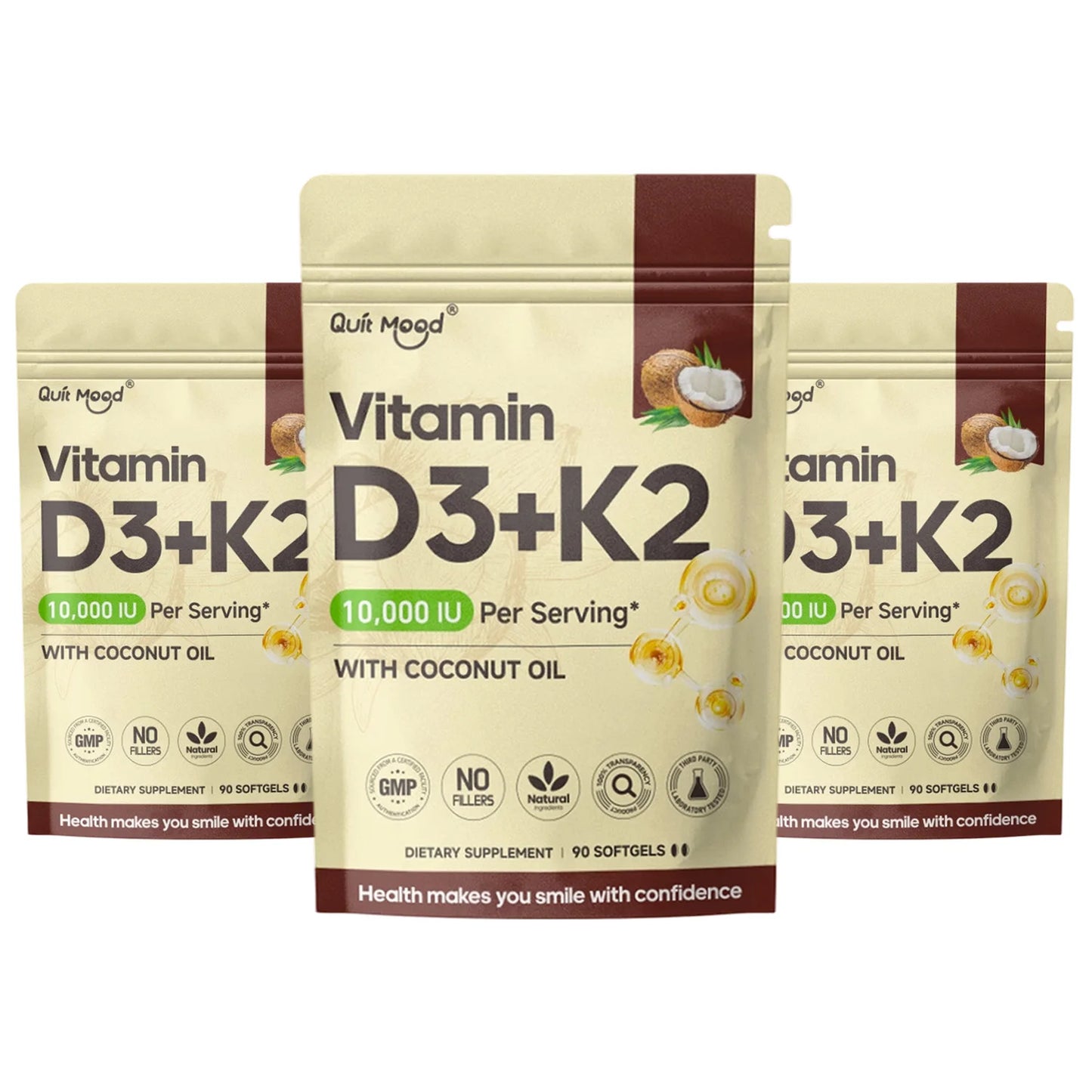 Vitamin D3K2，assists calcium absorption, trace ingredient vitamin supplement soft capsule