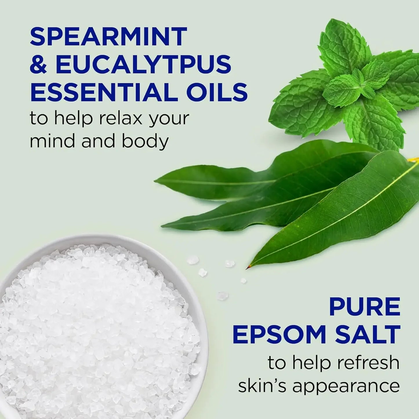 Foaming Bath with Pure Epsom Salt, Relax & Relief, Eucalyptus & Spearmint, 34 fl oz (Pack of 2)