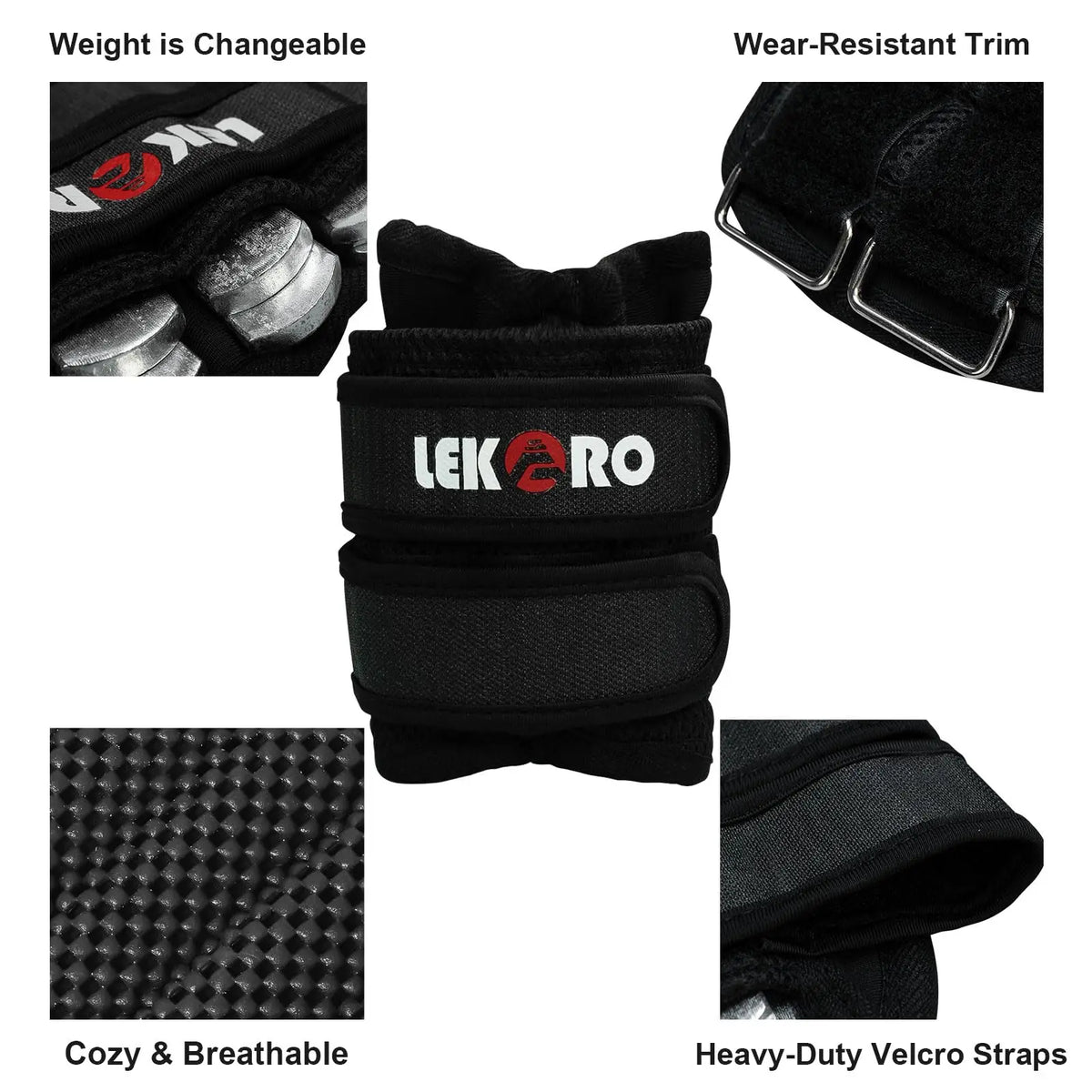 Adjustable Wrist Ankle Weights, Removable Arm and Leg Weights for Men and Women Fitness, Strength Training, Running, 1 to 2 Pack