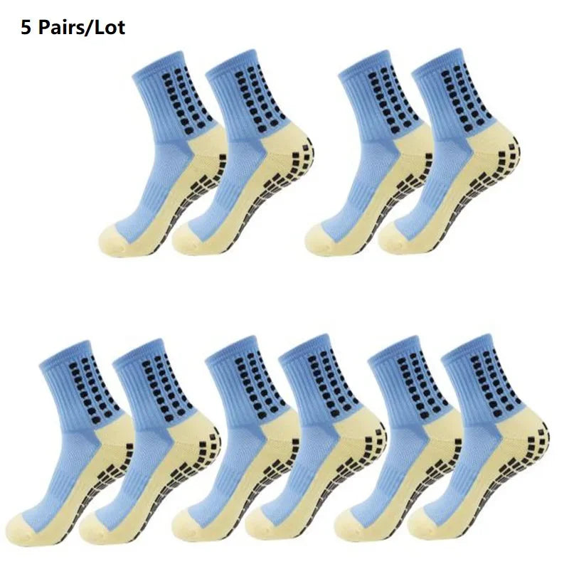 1/5/10/20 pair of football socks sports socks men's mid-calf socks silicone non-slip dot socks basketball yoga socks