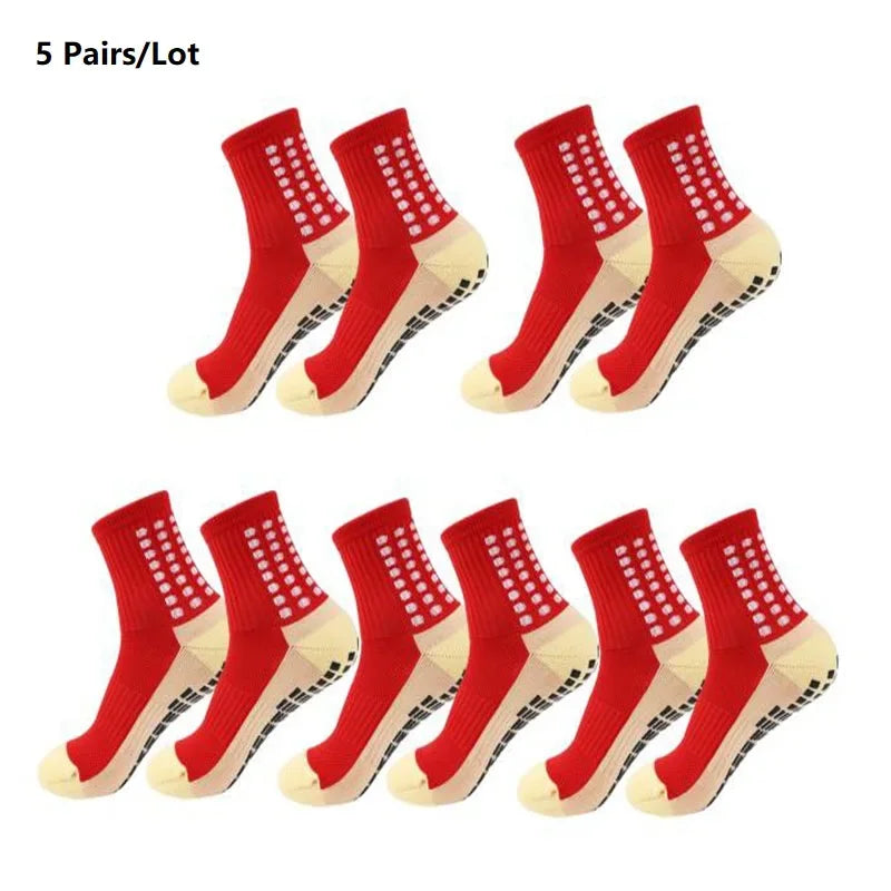 1/5/10/20 pair of football socks sports socks men's mid-calf socks silicone non-slip dot socks basketball yoga socks