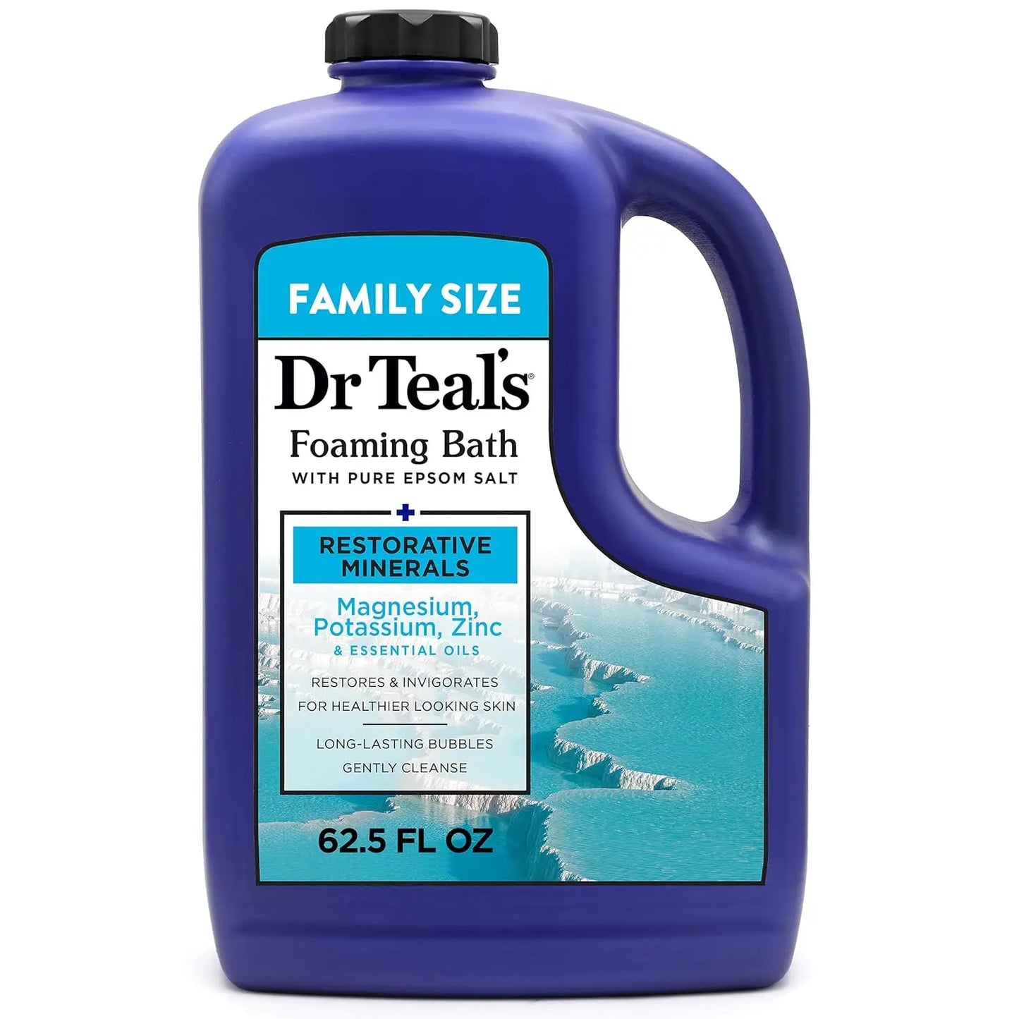 Foaming Bath with Pure Epsom Salt, Restorative Minerals & Essential Oils for Relaxing Bubble Bath, 62.5 fl oz
