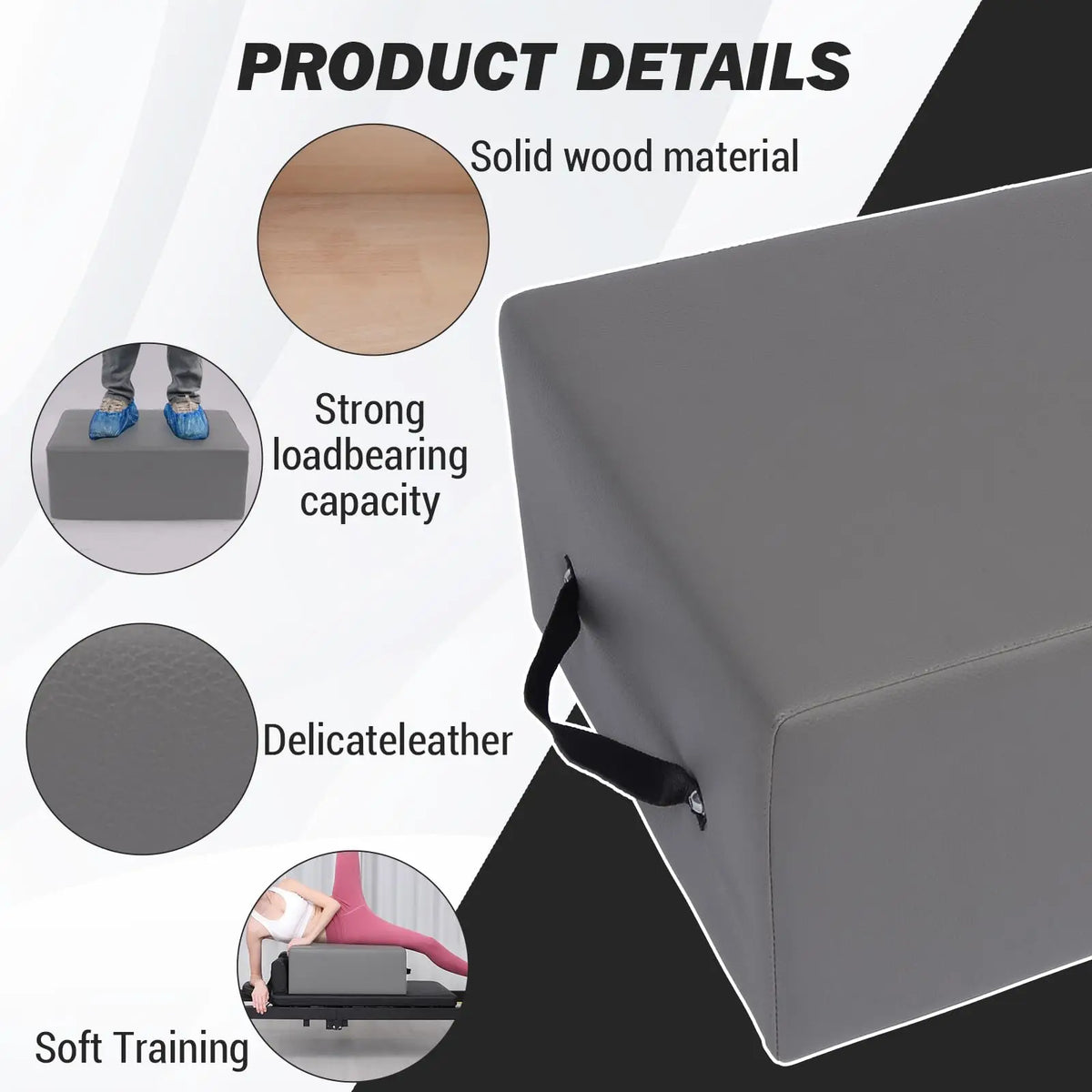 Portable Pilates Reformer Sitting Box,Pilates Sit Boxs for Home Workout, Pilates Exercise Accessories for Pilates Refomer/Board
