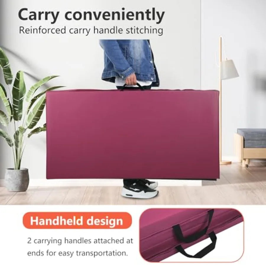 Thick 2 Inch Yoga Mat for Home Gym - Foam Exercise Flooring for Workout Gymnastics Tumbling Pilates Dance - Foldable Play Mat i