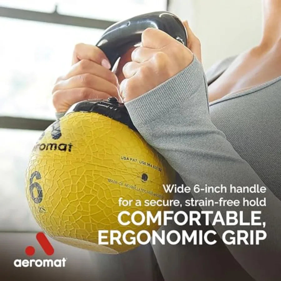 Elite Mini Kettlebell Medicine Ball 6 Diameter Weighted Exercise Ball for Training Color-Coded Kettlebell Weight