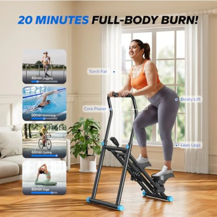 Stair Stepper Pro-3-Level Resistance Stairmaster, Upgrade High-Efficiency Stairmaster for Home Gym Exercise, Compact Folding Ca