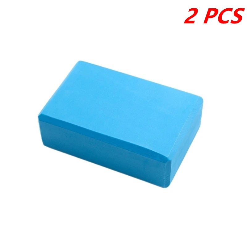 2Pcs High Density Yoga Foam Blocks Non-slip Solid Color Yoga Balance Fitness Dance Supplies For Yoga Pilates And Meditation
