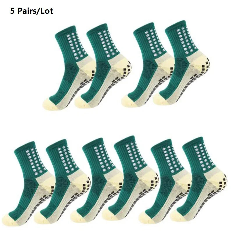 1/5/10/20 pair of football socks sports socks men's mid-calf socks silicone non-slip dot socks basketball yoga socks