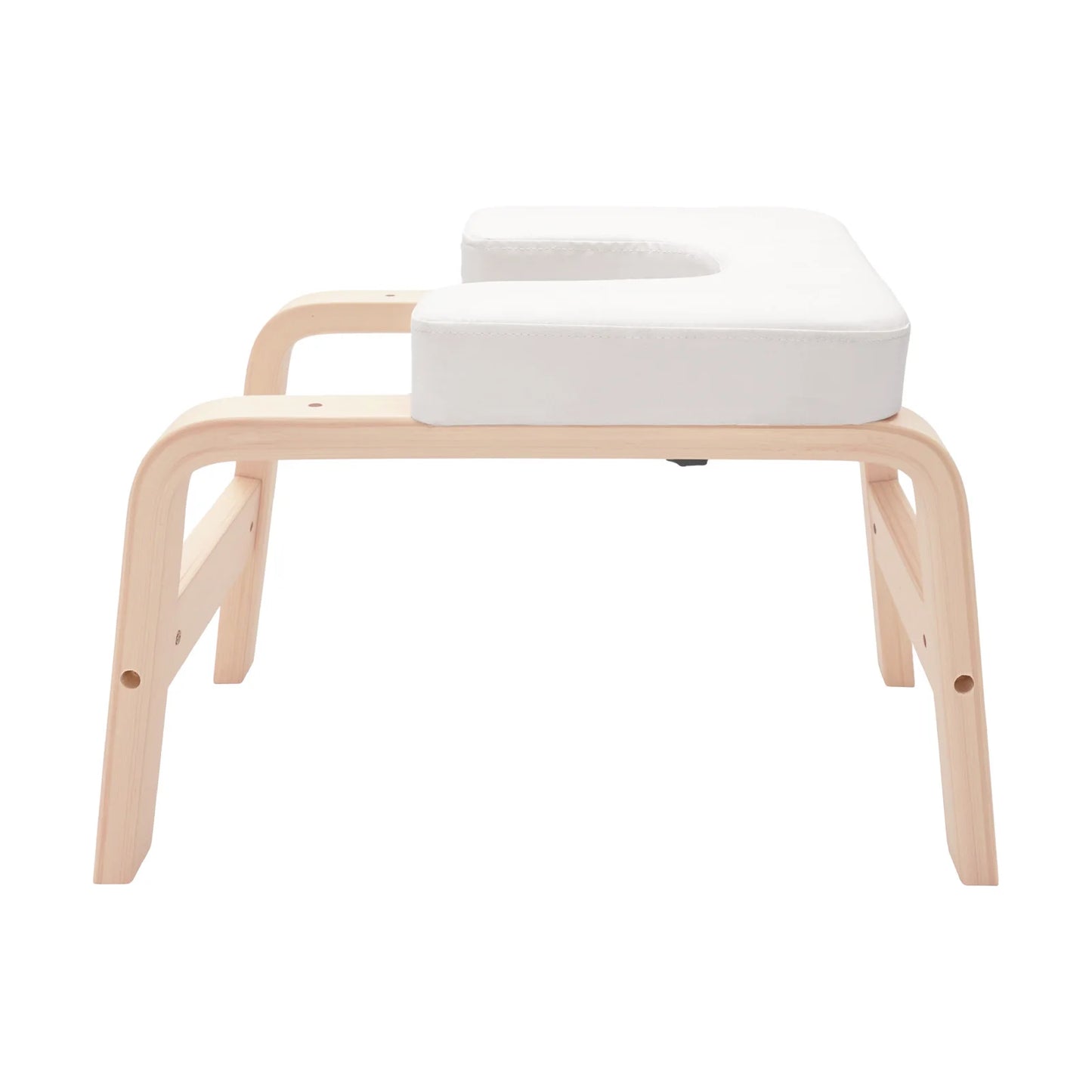 Solid Wood Yoga Headstand Bench with Detachable T-Block & Sponge Cushion for Home Gym Inversion Training & Flexibility Improvement