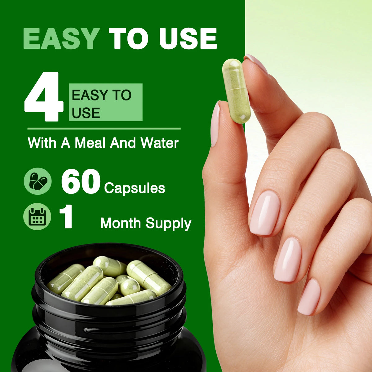 Fmlave Fruits and Veggies Supplement Reds & Green Superfood - Balance of Over 70 Fruit & Vegetable Supplements Capsules with Probiotics Prebiotics Digestive --120Caplules