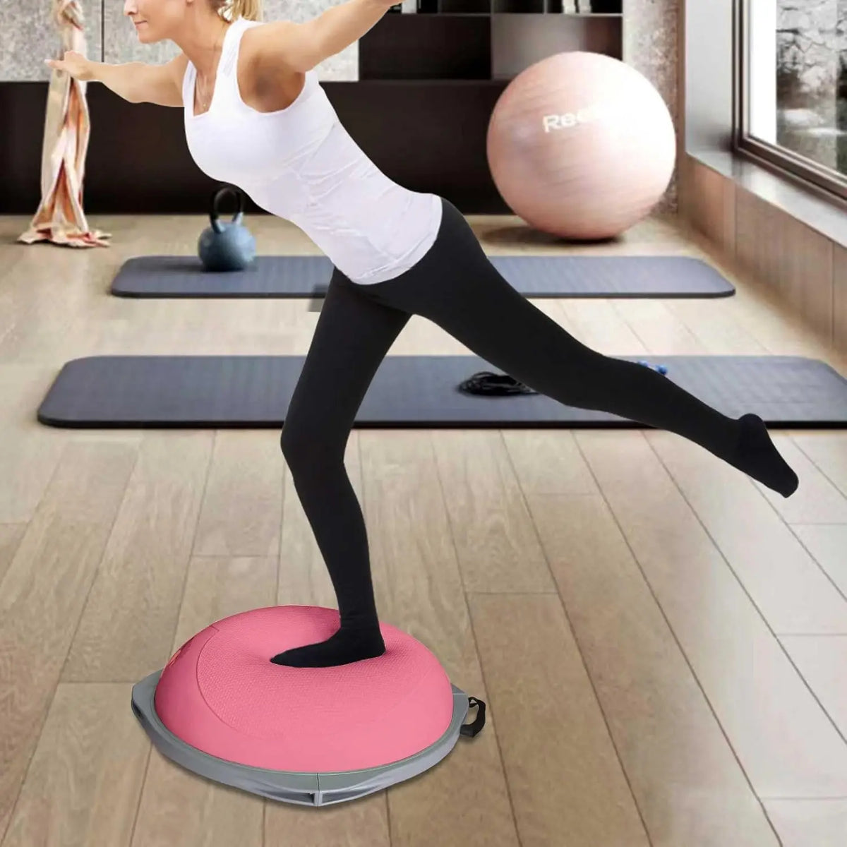 Big Exercise Ball Trainer,Balance Ball Trainer,  workout equipment for home， balancing ball，half ball balance trainer，Yoga Exercise Ball for Home Gym Core Training Anti-Skid Surface