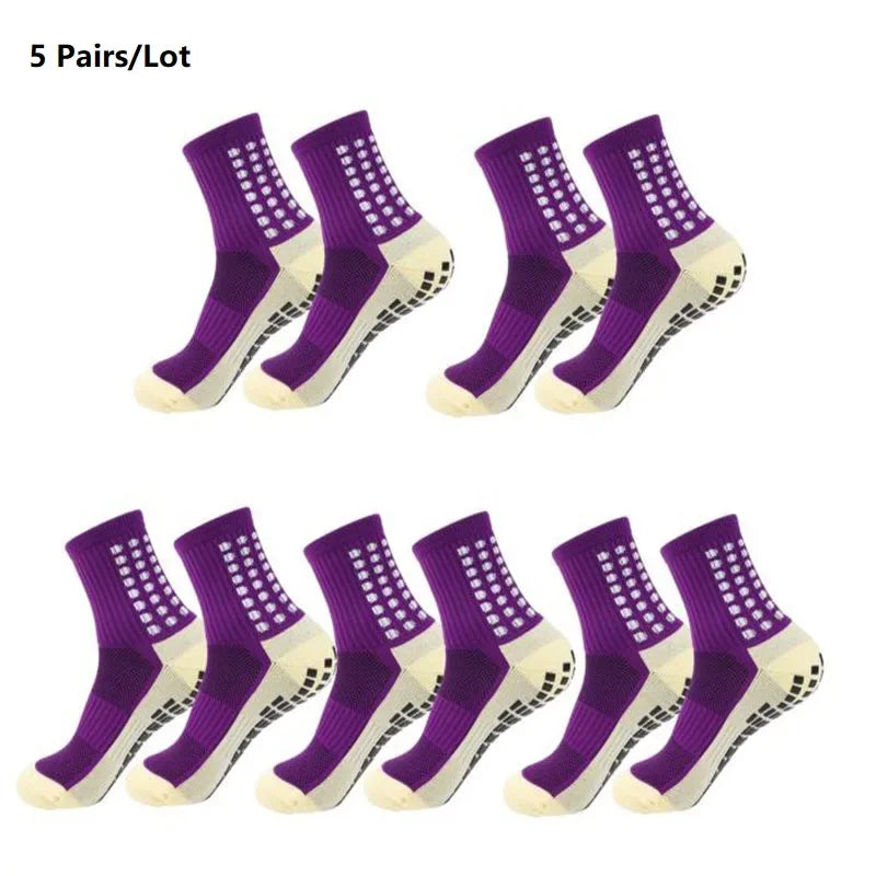 1/5/10/20 pair of football socks sports socks men's mid-calf socks silicone non-slip dot socks basketball yoga socks