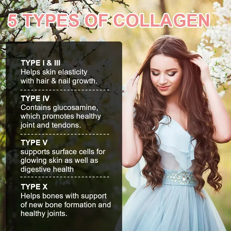BEWORTHS Collagen Capsules Type I, II, III, V & X Hydrolyzes Protein Collagen Peptides Immune System and Skin, Joint Health