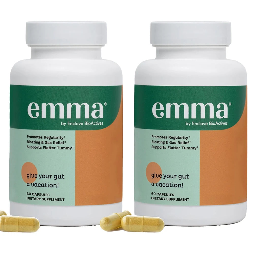 Emma Gut Health Relief Supplement for women and men, Gut and Digestive support capsules for constipation, bloating & gas relief