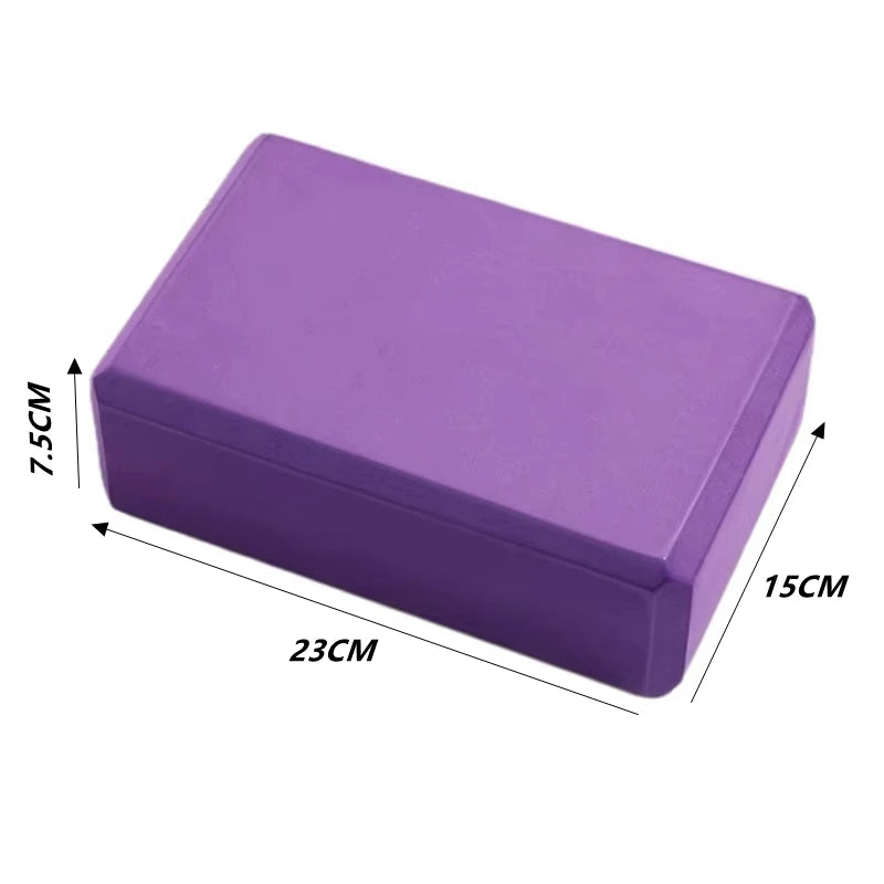 2Pcs High Density Yoga Foam Blocks Non-slip Solid Color Yoga Balance Fitness Dance Supplies For Yoga Pilates And Meditation