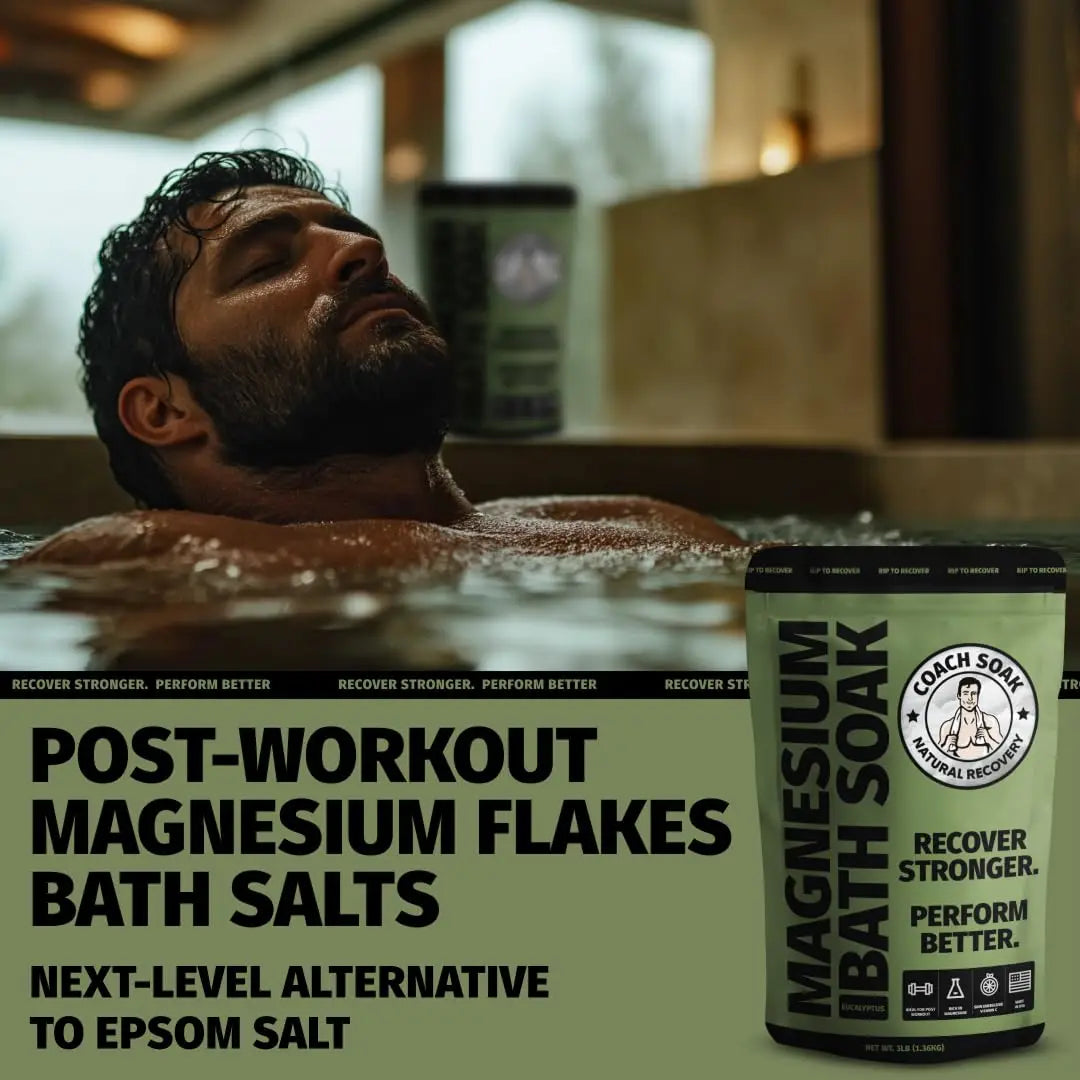Recovery Bath Soak with Magnesium Flakes & Dead Sea Salt, Eucalyptus Tea Tree, 3 lb