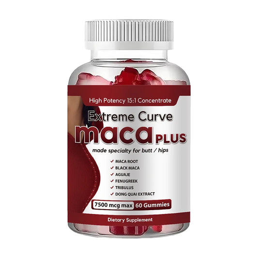 1 bottle black plus Maca gummies plump and lift your buttocks easily improving the appearance of your buttocks 7500mcg Maca Root Gummies